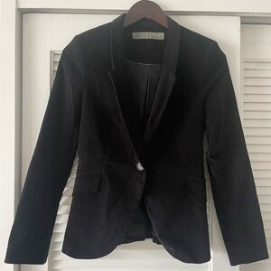 Zara. Business casual velveteen patched blazer